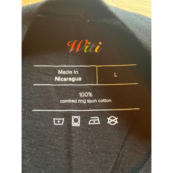 Witi black sneaker 100% combed ring‎ spun cotton Tshirt large - Picture 5 of 5